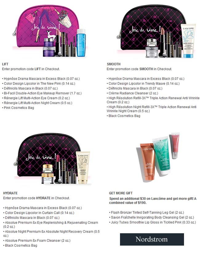 Lancome Gift with purchase (GWP) in September 2014