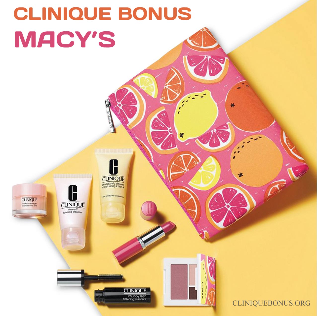 Purchase 28+ to get Clinique Bonus Time gifts March 2018
