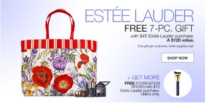 Step Up Your Gift Spend 75 Or More On Estee Lauder And Also Receive Free Foundation Brush Online Only