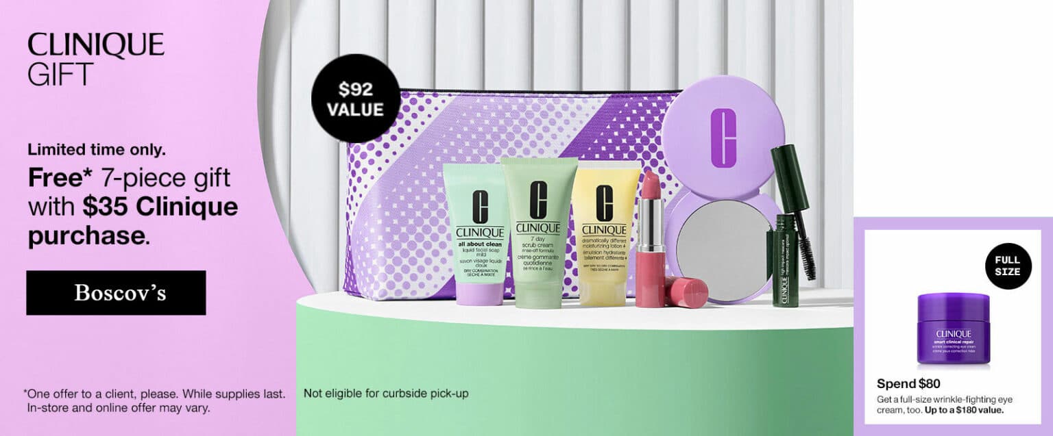 Clinique Gifts with purchase January 2024